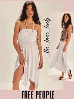 Free People dress strapless Free-est convertible skirt boho summer Medium
